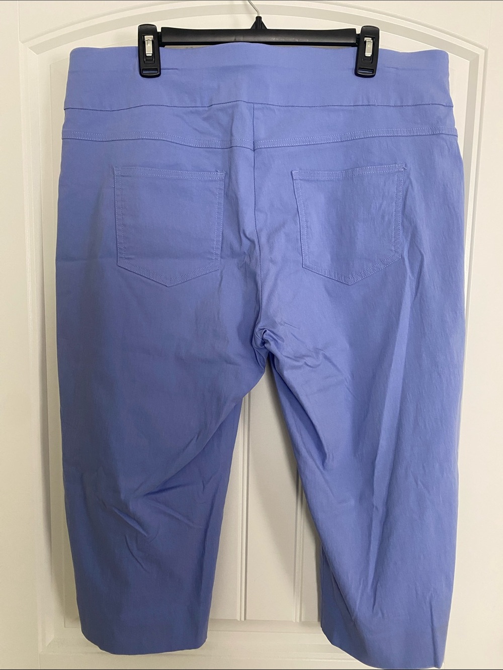 Ruby Rd. Periwinkle Cropped Knit Capris - Picture 4 of 7